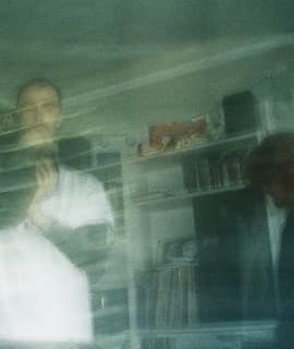 a blue room